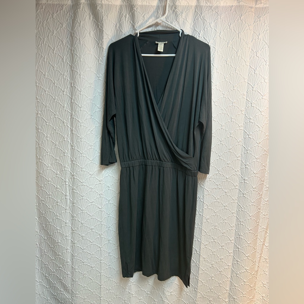 White + Warren Moss Green Medium Dress